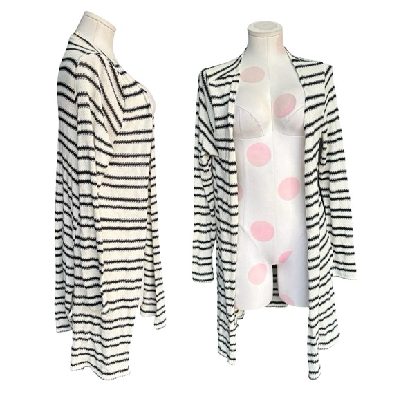 Live in the Moment Striped textured cardigan duster- large - Picture 1 of 7